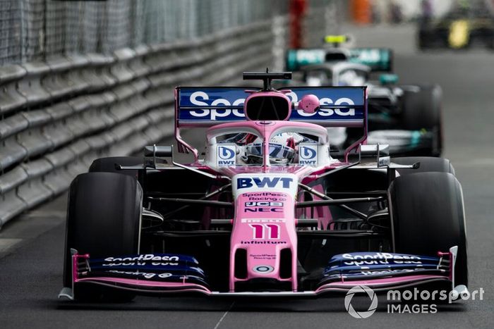 Sergio Pérez, Racing Point RP19,  Valtteri Bottas, Mercedes AMG W10