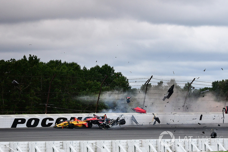 De zware crash van Robert Wickens in beeld