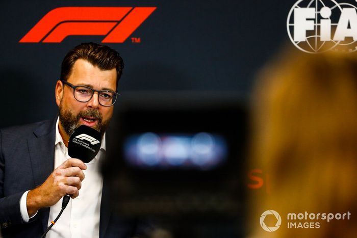 Oliver Hoffmann, Jefe de Desarrollo Técnico de Audi Sport GmbH, en la rueda de prensa anunciando la entrada de Audi en la Fórmula 1 en 2026