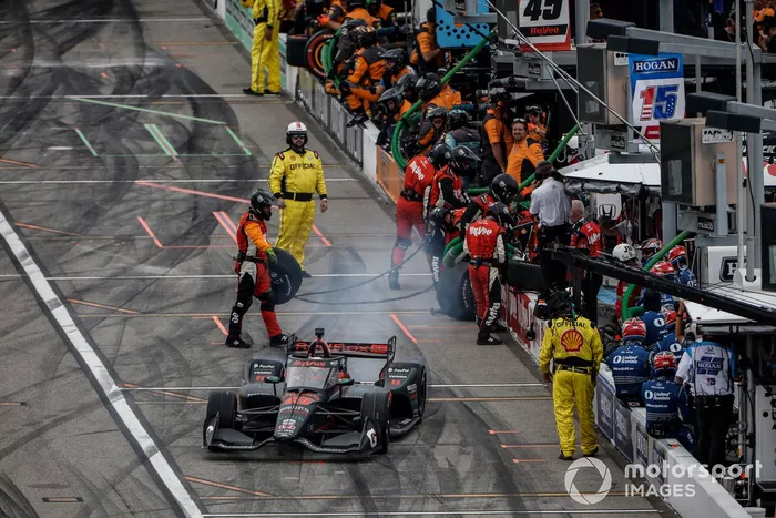 Christian Lundgaard, Rahal Letterman Lanigan Racing Honda, parada en boxes