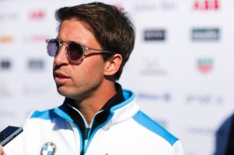 Antonio Felix da Costa, BMW I Andretti Motorsports, talks to the press