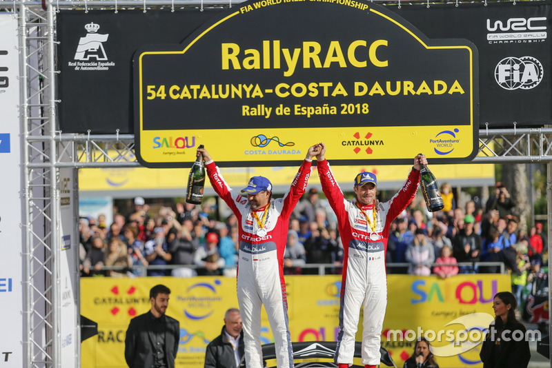 I vincitori Sébastien Loeb, Daniel Elena, Citroën World Rally Team Citroën C3 WRC