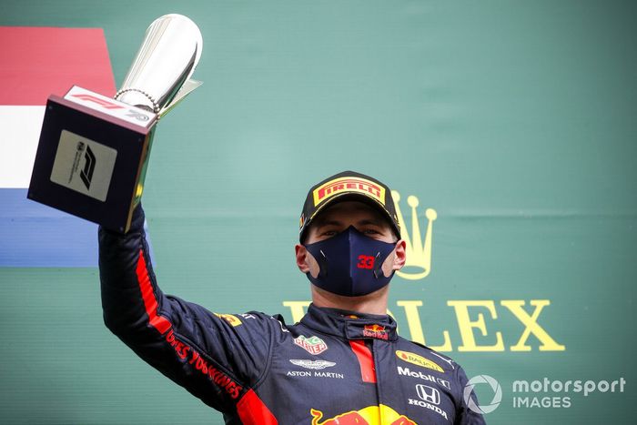 Podio: tercer lugar Max Verstappen, Red Bull Racing