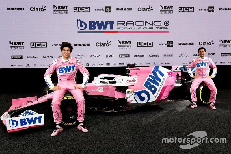 Nueva decoración del Racing Point con Sergio Pérez y Lance Stroll