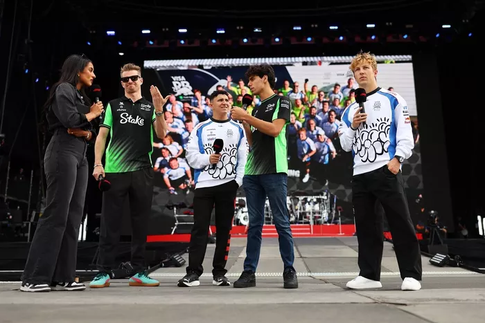 Nico Hulkenberg, Sauber, Liam Lawson, Racing Bulls Team, Isack Hadjar, Racing Bulls Team, Gabriel Bortoleto, Sauber