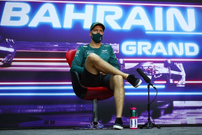 Sebastian Vettel, Aston Martin en la conferencia de prensa