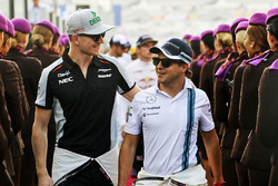 Ніко Хюлькенберг, Sahara Force India F1 та Феліпе Масса, Williams на параді пілотів