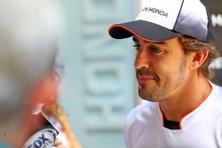 Fernando Alonso, McLaren with the media