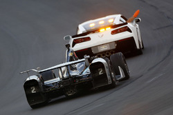 Josef Newgarden, Team Penske Chevrolet follows the pace car