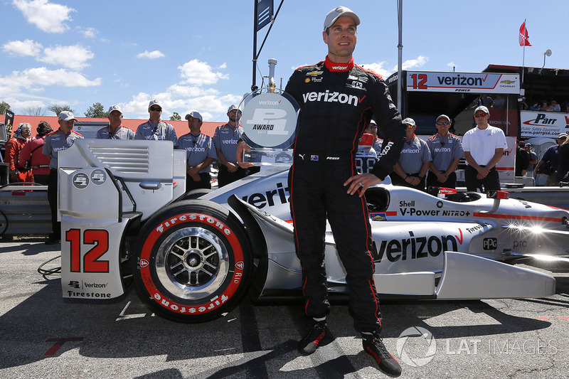 Will Power, Team Penske Chevrolet celebra al ganar la pole Verizon P1