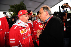 Sergio Marchionne, CEO FIAT and Kimi Raikkonen, Ferrari at Ferrari 70th Anniversary