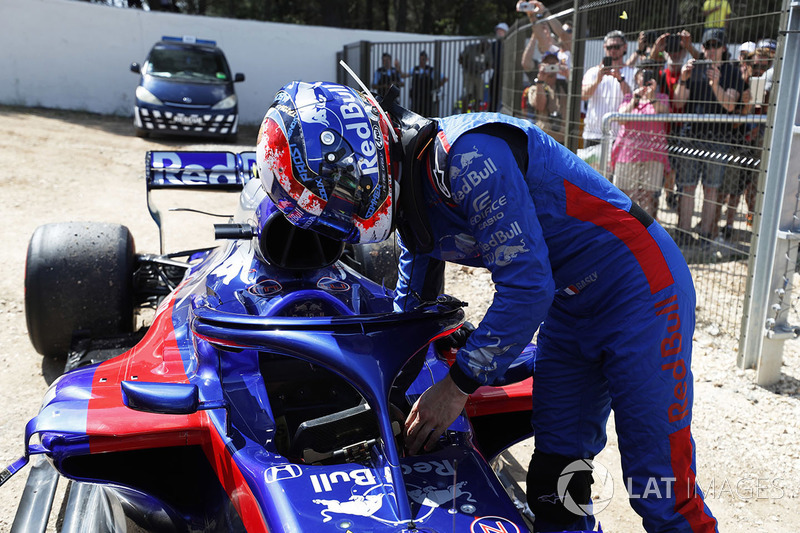 Pierre Gasly, Toro Rosso, abandonne