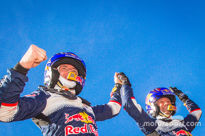 Los ganadores del Rally de MonteCarlo 2018, Sébastien Ogier, Julien Ingrassia, Ford Fiesta WRC, M-Sport Ford