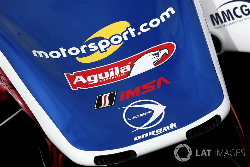Car detail of #32 United Autosports Ligier LMP2: Will Owen, Hugo de Sadeleer, Paul Di Resta, Bruno Senna