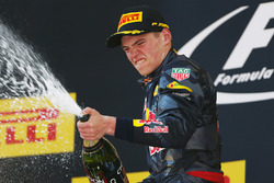 Podium: winner Max Verstappen, Red Bull Racing