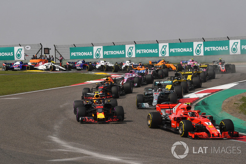 Kimi Raikkonen, Ferrari SF71H al inicio