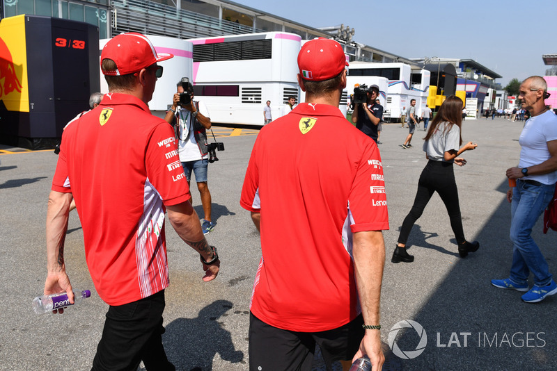 Sebastian Vettel, Ferrari e Kimi Raikkonen, Ferrari