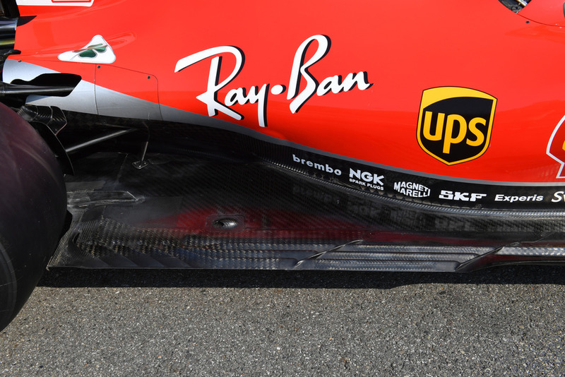 Ferrari SF71H rear floor detail