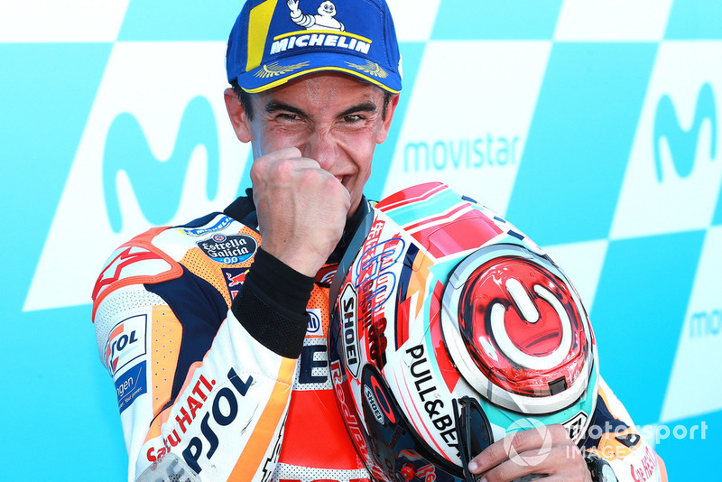 Подіум: переможець гонки Марк Маркес, Repsol Honda Team