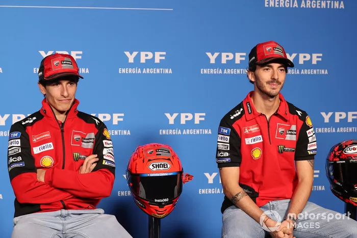 Marc Marquez, Ducati Team, Francesco Bagnaia, Ducati Team
