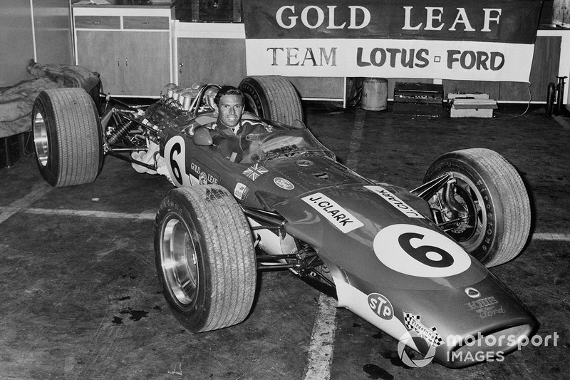 Jim Clark, Lotus 49 Cosworth, avec la livrée Gold Leaf