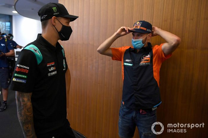 Brad Binder, Red Bull KTM Factory Racing, Fabio Quartararo, Petronas Yamaha SRT