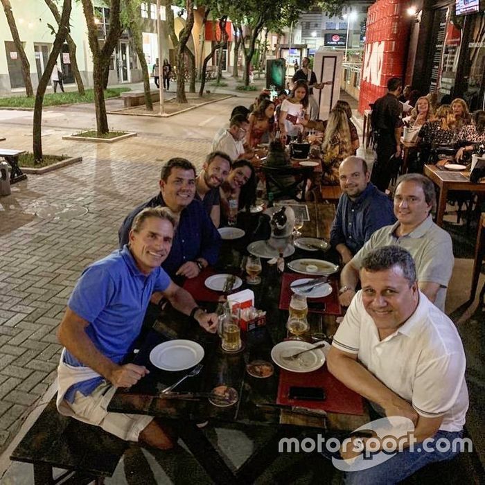 Téo José em foto com Reginaldo Leme, Felipe Giaffone e Thiago Alves