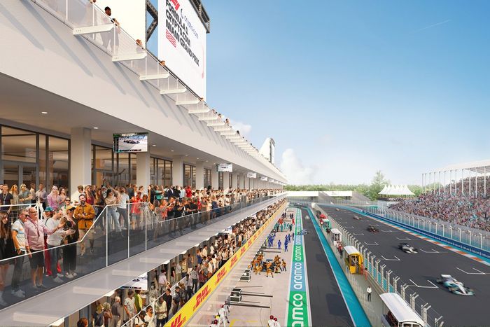 Rendering del nuovo Paddock Club del GP di Miami