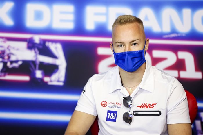 Nikita Mazepin, Haas F1 en la conferencia de prensa