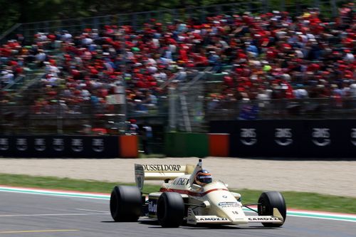Thierry Boutsen drives his Arrows A8 for the F1 car presentation 