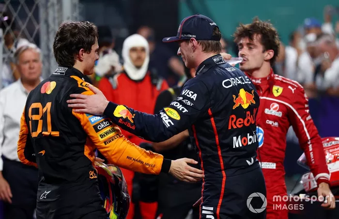 Charles Leclerc, Ferrari, Oscar Piastri, McLaren, Max Verstappen, Red Bull Racing