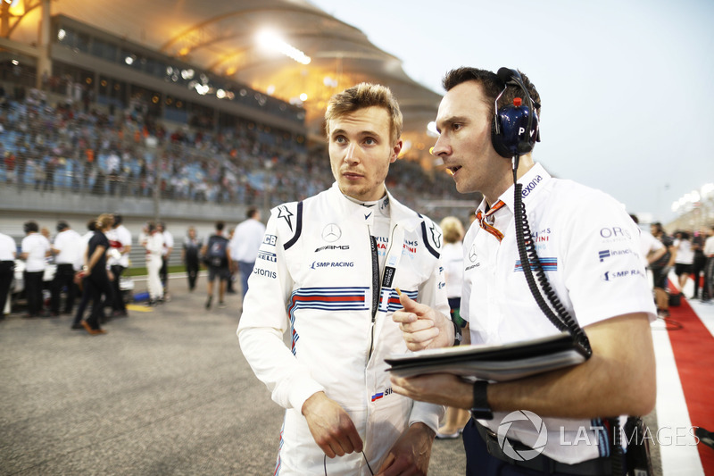Sergey Sirotkin, Williams Racing, en la parrilla