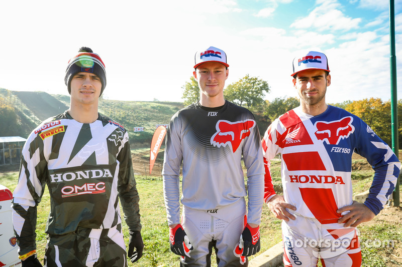 Tim Gajser, Calvin Vlaanderen en Brian Bogers, Team HRC