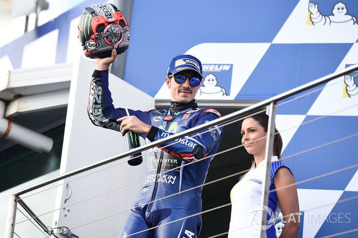 Podium: tercero, Maverick Viñales, Yamaha Factory Racing