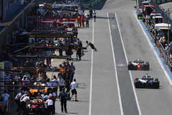 Pit lane action