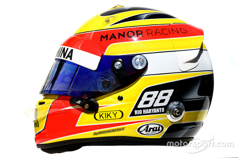 Il casco di Rio Haryanto, Manor Racing