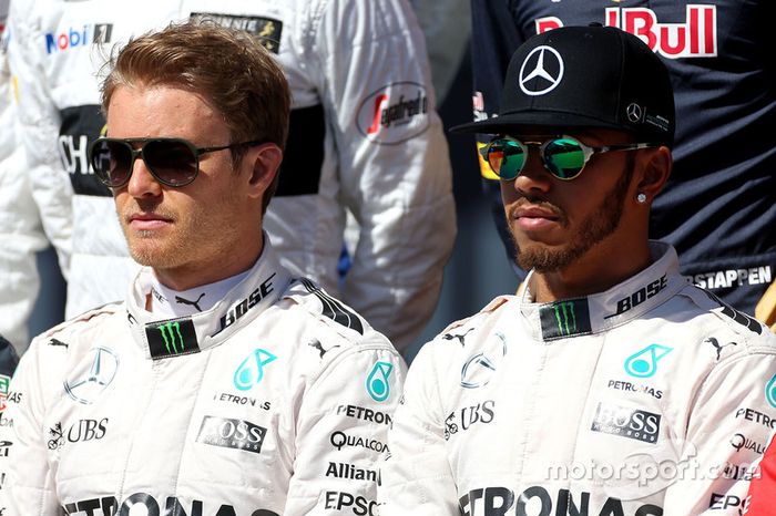 Nico Rosberg, Mercedes AMG F1 Team et Lewis Hamilton, Mercedes AMG F1 Team