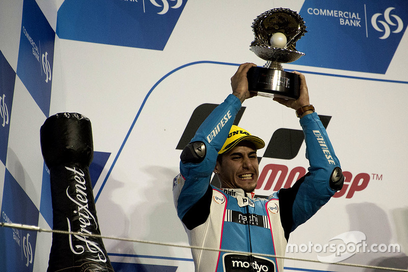 Podium: second place Luis Salom, SAG Team, Kalex