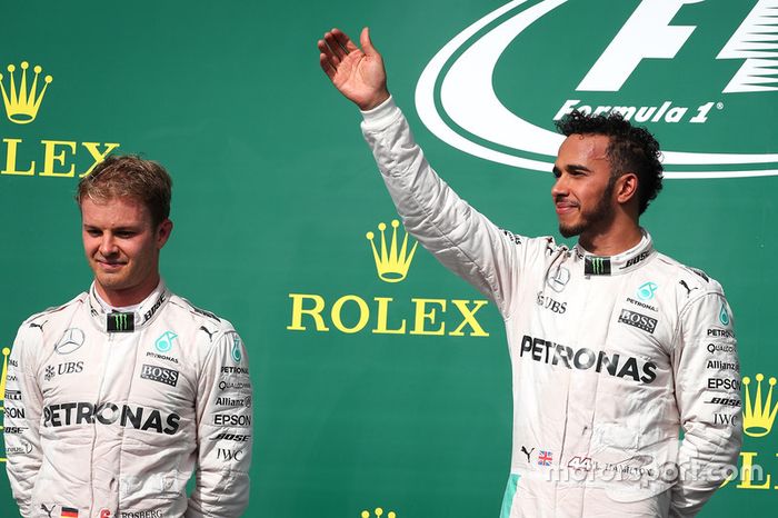 Nico Rosberg, Mercedes AMG Petronas F1 W07 y Lewis Hamilton, Mercedes AMG F1 W07