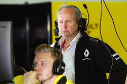 Jerome Stoll, Presidente Renault Sport F,1 con Kevin Magnussen, Renault Sport F1 Team