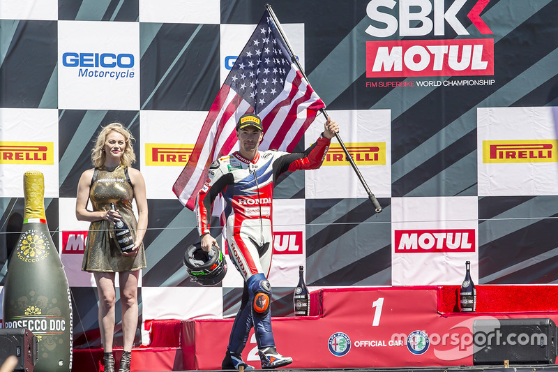 Podium: third place Nicky Hayden, Honda World Superbike Team