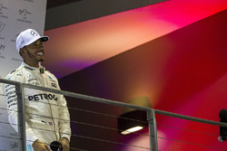 Podium: race winner Lewis Hamilton, Mercedes AMG F1