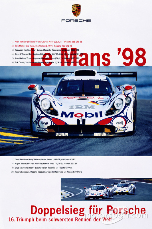 Poster Porsche 24h de Le Mans 1998