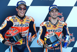 Ganador de la pole Dani Pedrosa, Repsol Honda Team y el segundo clasificado Marc Márquez, Repsol Hon