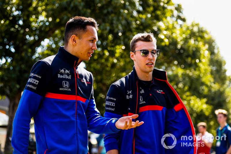 Alexander Albon, Toro Rosso and Daniil Kvyat, Toro Rosso