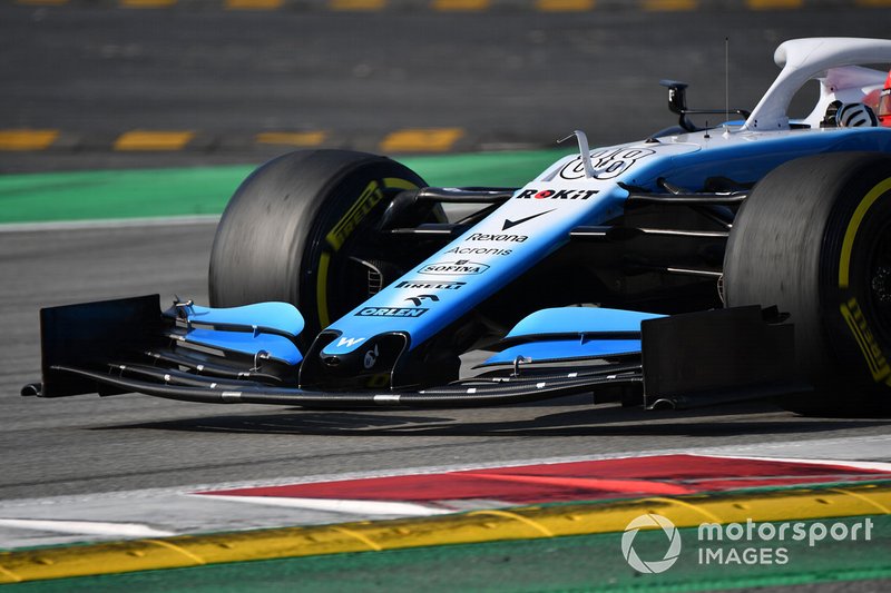 Le nez et l'aileron avant de la Williams FW42