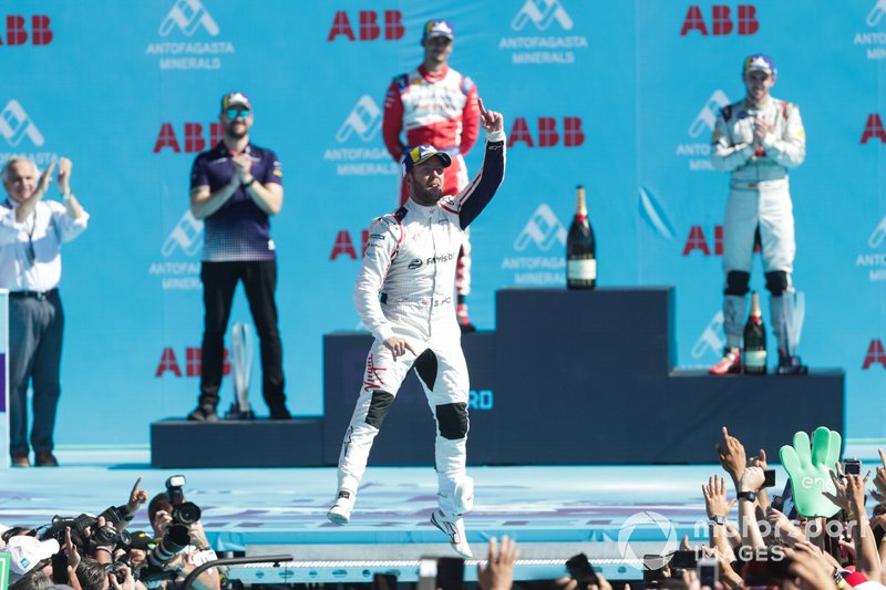 Sam Bird, Envision Virgin Racing, 1st position, celebrates