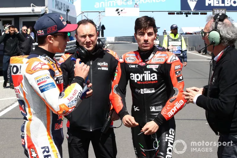 Marc Marquez, team Repsol Honda, Maverick Vinales, team Aprilia Racing