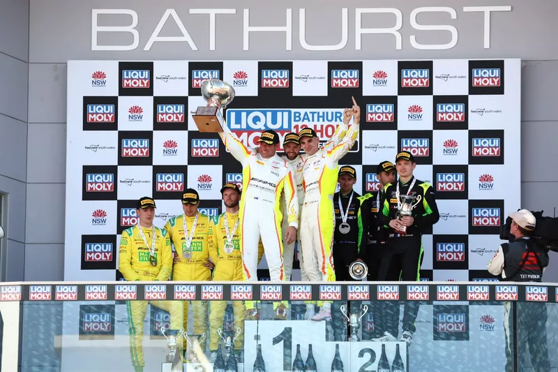 Winners #75 Sun Energy 1 Mercedes-AMG GT3: Kenny Habul, Jules Gounon, Luca Stolz, second place #912 Manthey EMA Porsche 911 GT3R: Matt Campbell, Mathieu Jaminet, Thomas Preining, third place #999 GruppeM Racing Mercedes-AMG GT3: Maro Engel, Mikael Grenier, Raffaele Marciello