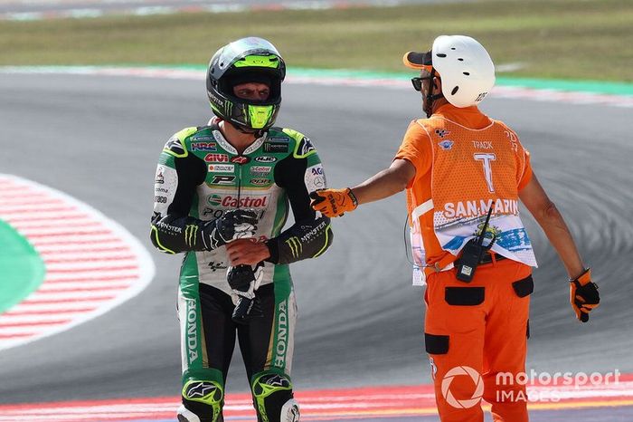 Cal Crutchlow, Team LCR Honda después de su caída